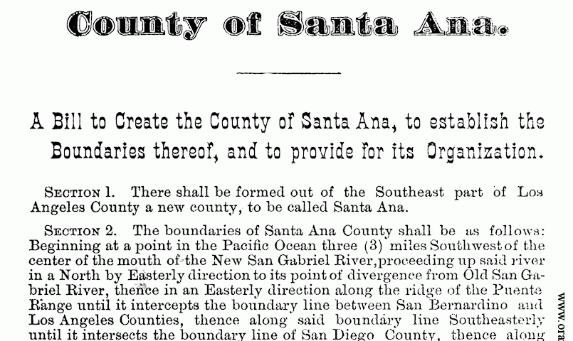 santa ana county 1876